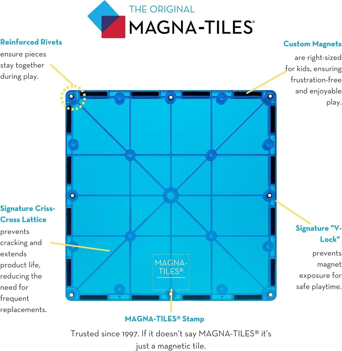 MAGNATILES 100 PIECE CLEAR