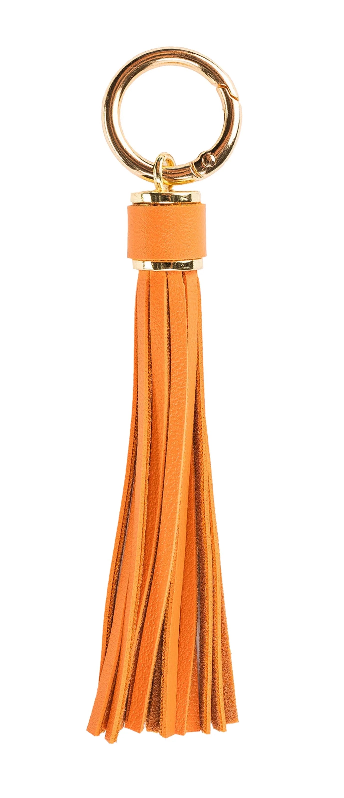 XL LEATHER TASSEL - ORANGE
