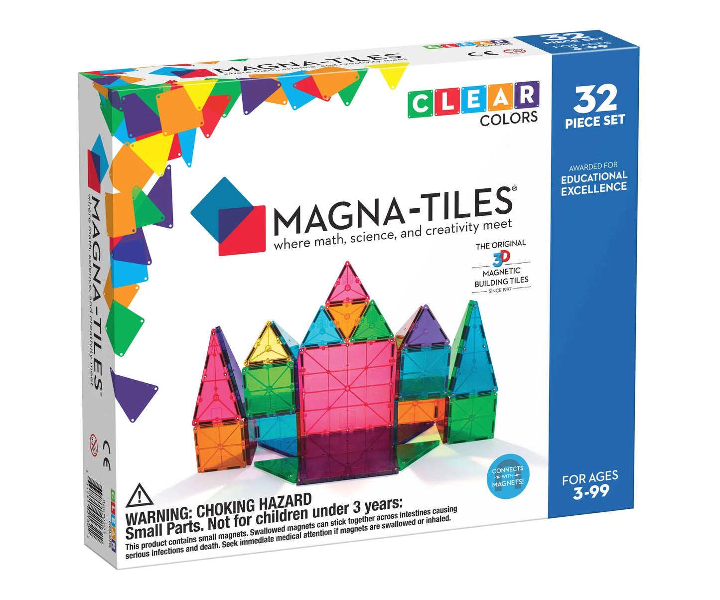 MAGNATILES 32 PIECE CLEAR