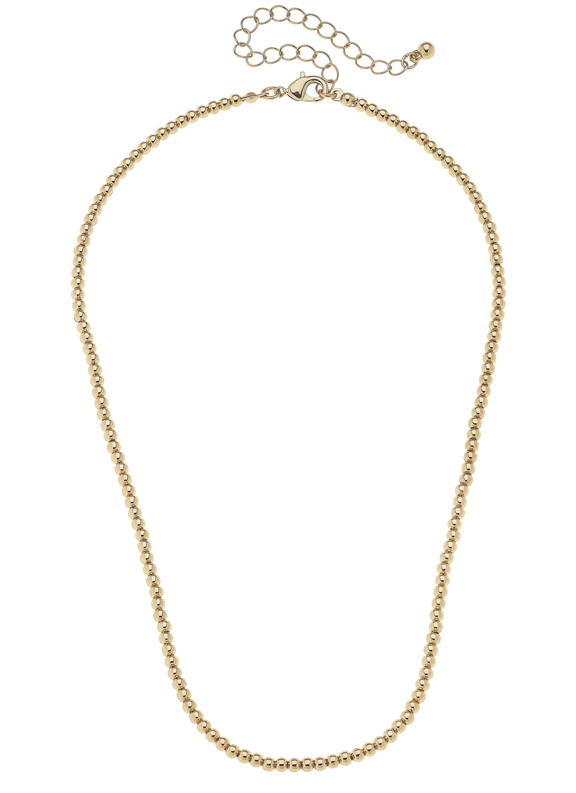 MINI WALKER BALL BEAD CHARM GOLD NECKLACE