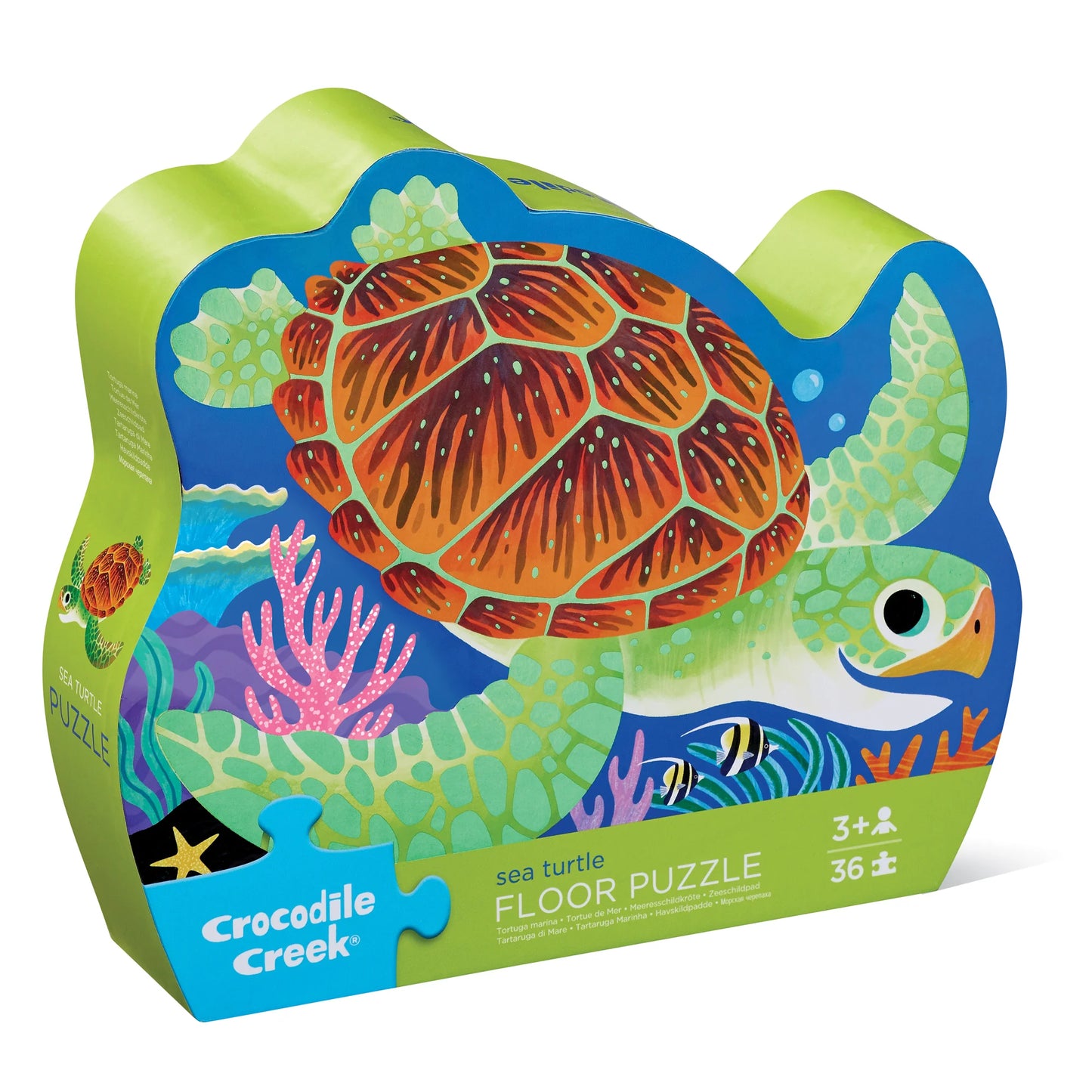 36-pc Shaped Box Foil Puzzle/Sea Turtle