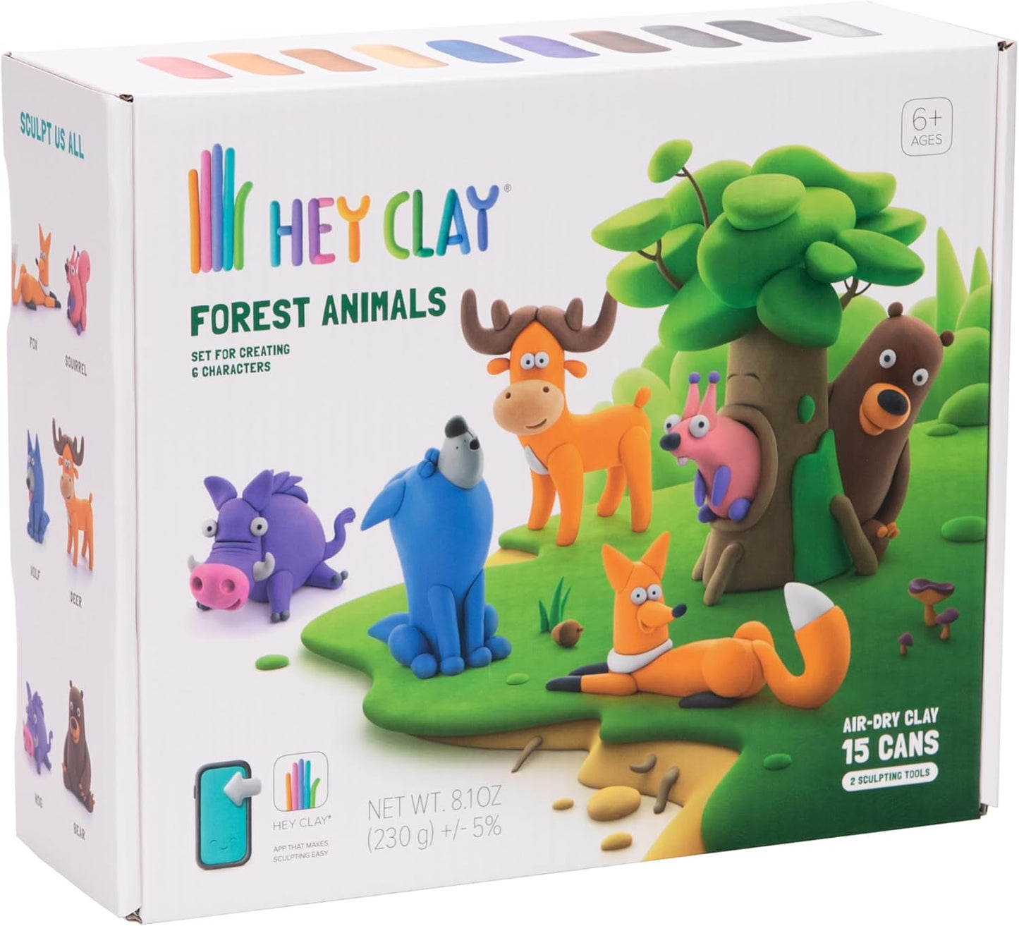 HEY CLAY FOREST ANIMALS
