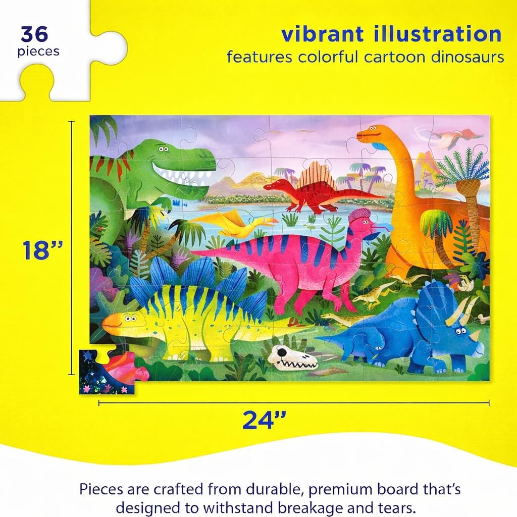 36-PC Puzzle/Dino Land