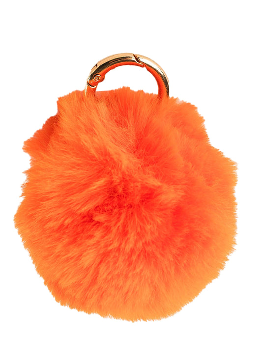 POM POM BAG CHARM - ORANGE