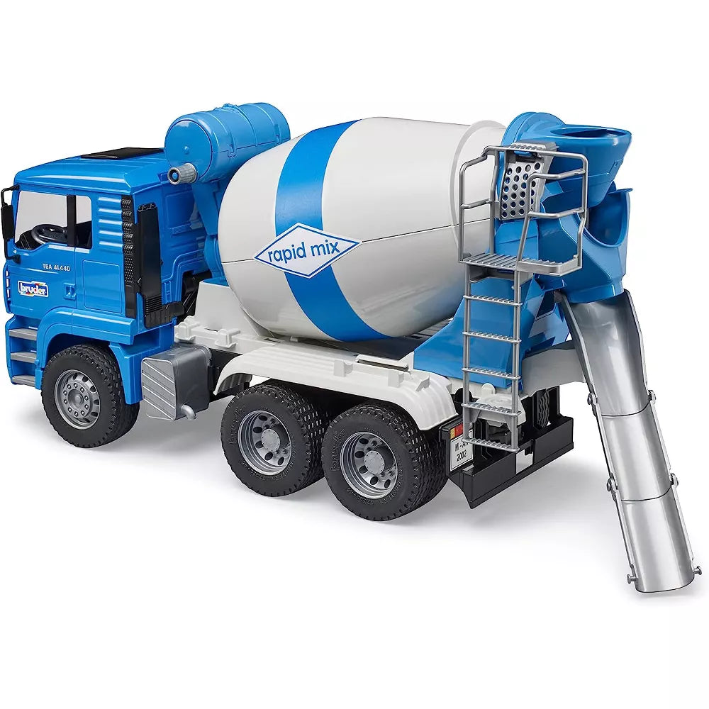 MAN CEMENT MIXER BLUE