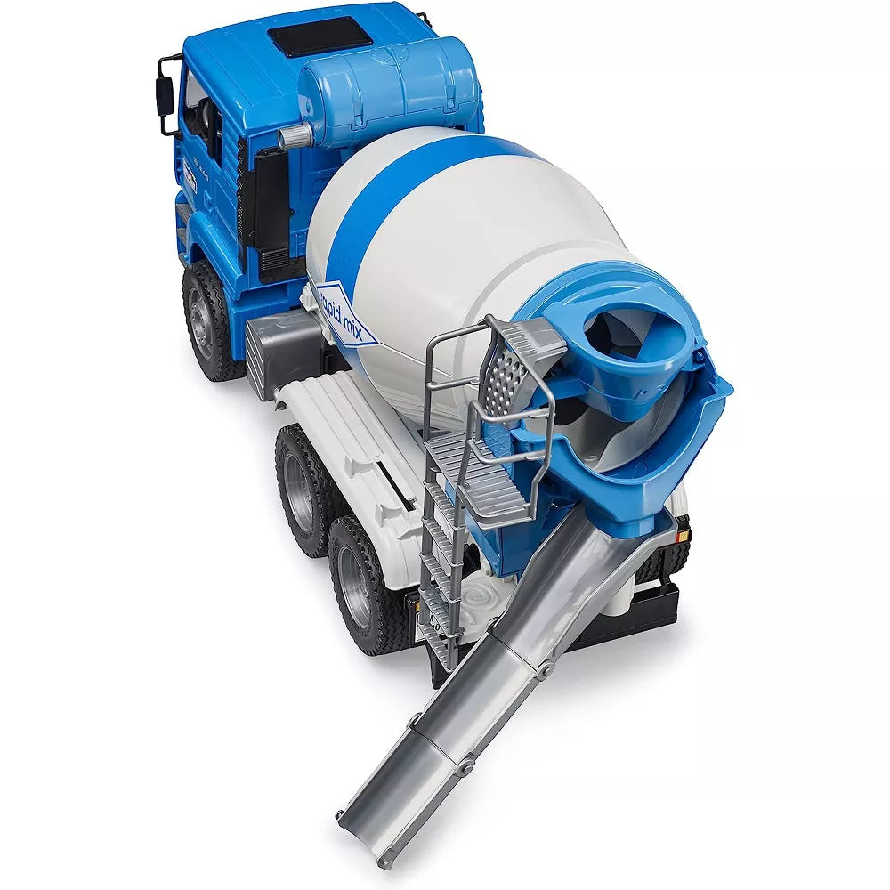 MAN CEMENT MIXER BLUE