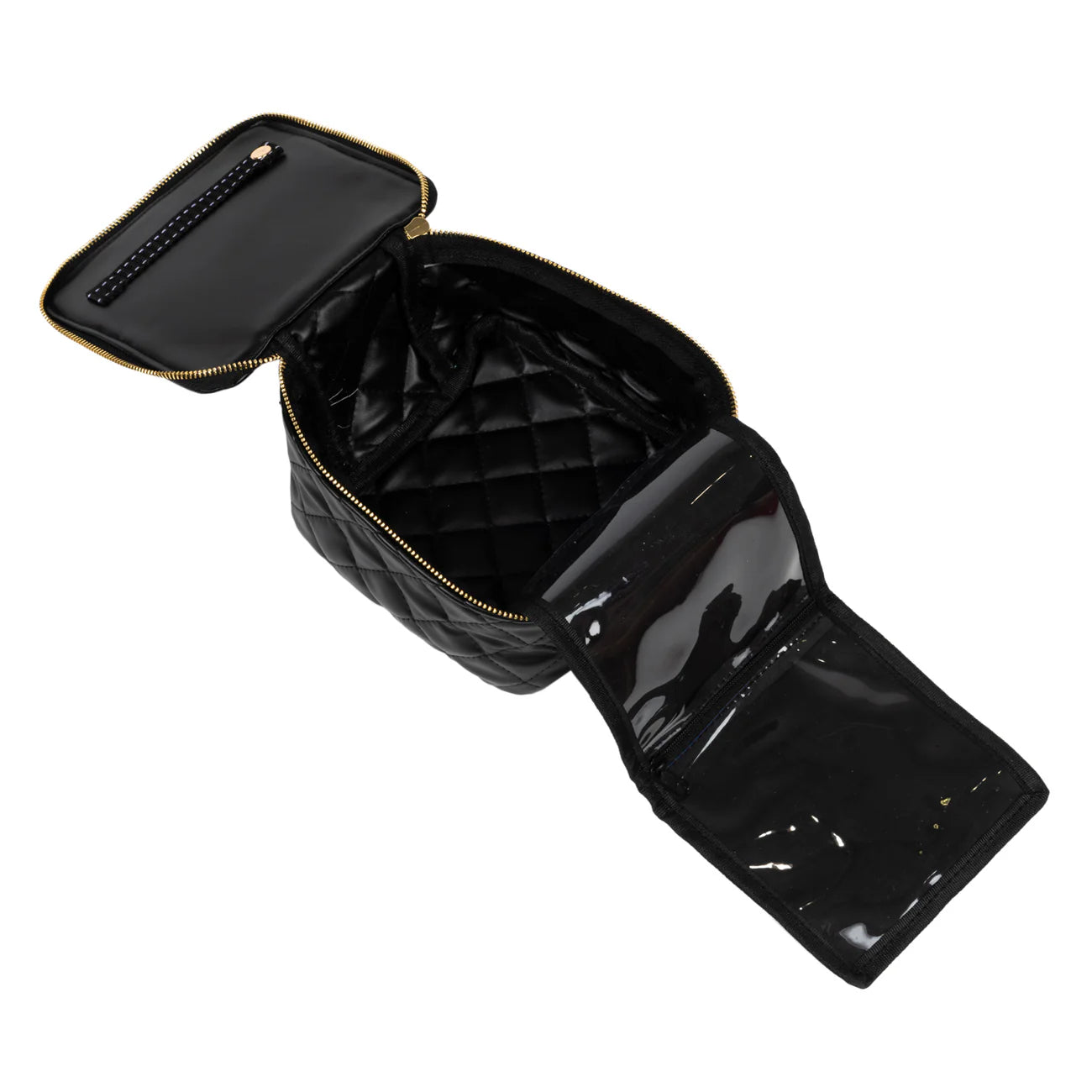 HIDDEN GEM JEWELRY CASE - BLACK QUILTED