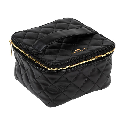 HIDDEN GEM JEWELRY CASE - BLACK QUILTED