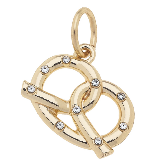 PRETZEL CHARM IN SHINY GOLD