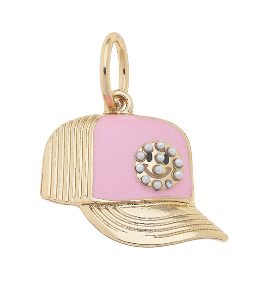 SMILEY FACE TRUCKER HAT CHARM