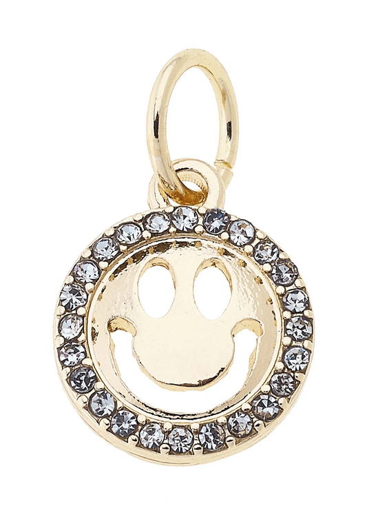 GOLD SMILE ENAMEL CHARM