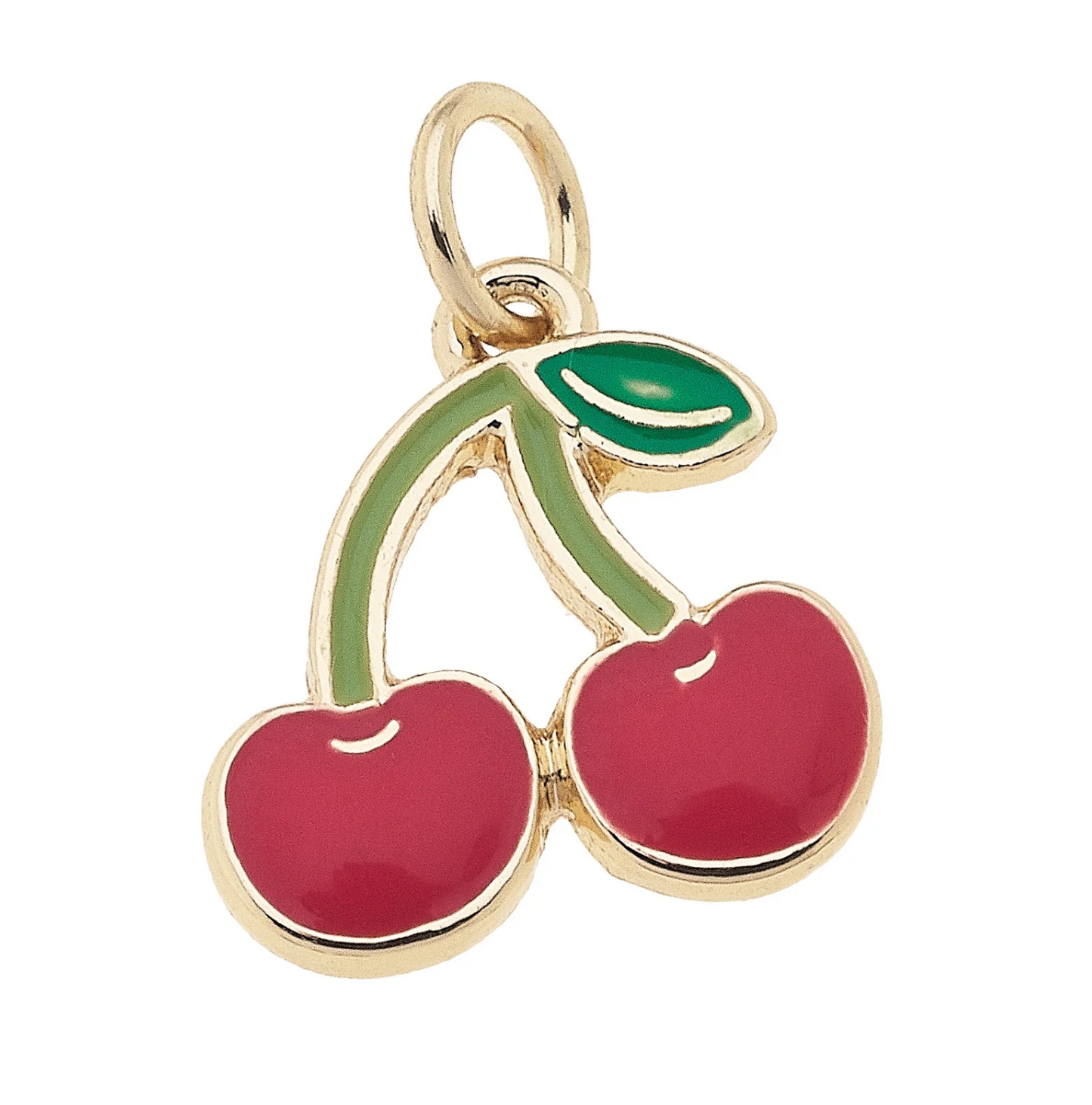 CHERRY ENAMEL CHARM