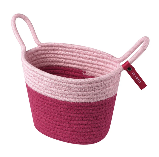 PINK WOVEN SCOOTER BASKET