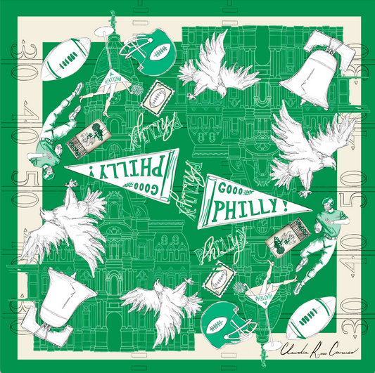 GO PHILADELPHIA SILK SCARF